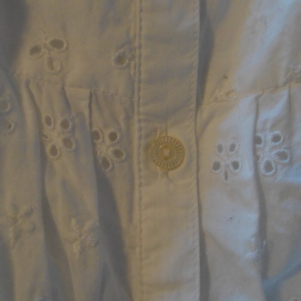 NWT: Doen X GAP Eyelet Midi Dress Off White Size L - Picture 11 of 12